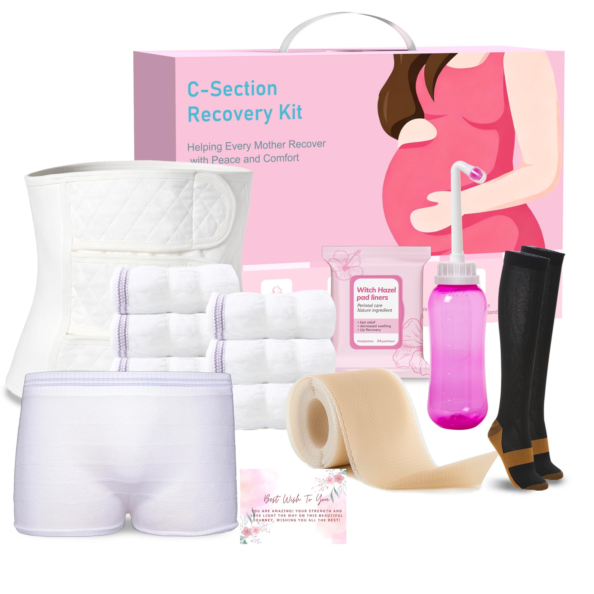 SOFTCA empaque frontal del kit de recuperación para cesárea, comodidad completa