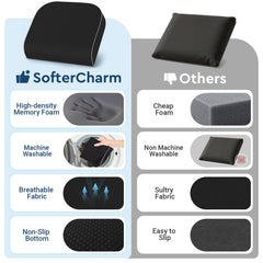 SofterCharm base antideslizante que mantiene el cojín en su sitio