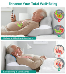 SOFTGAS almohada en cama durante la noche, ayuda a mantener postura cómoda