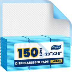 SOFYFINE caja frontal mostrando 150 empapadores, protección económica
