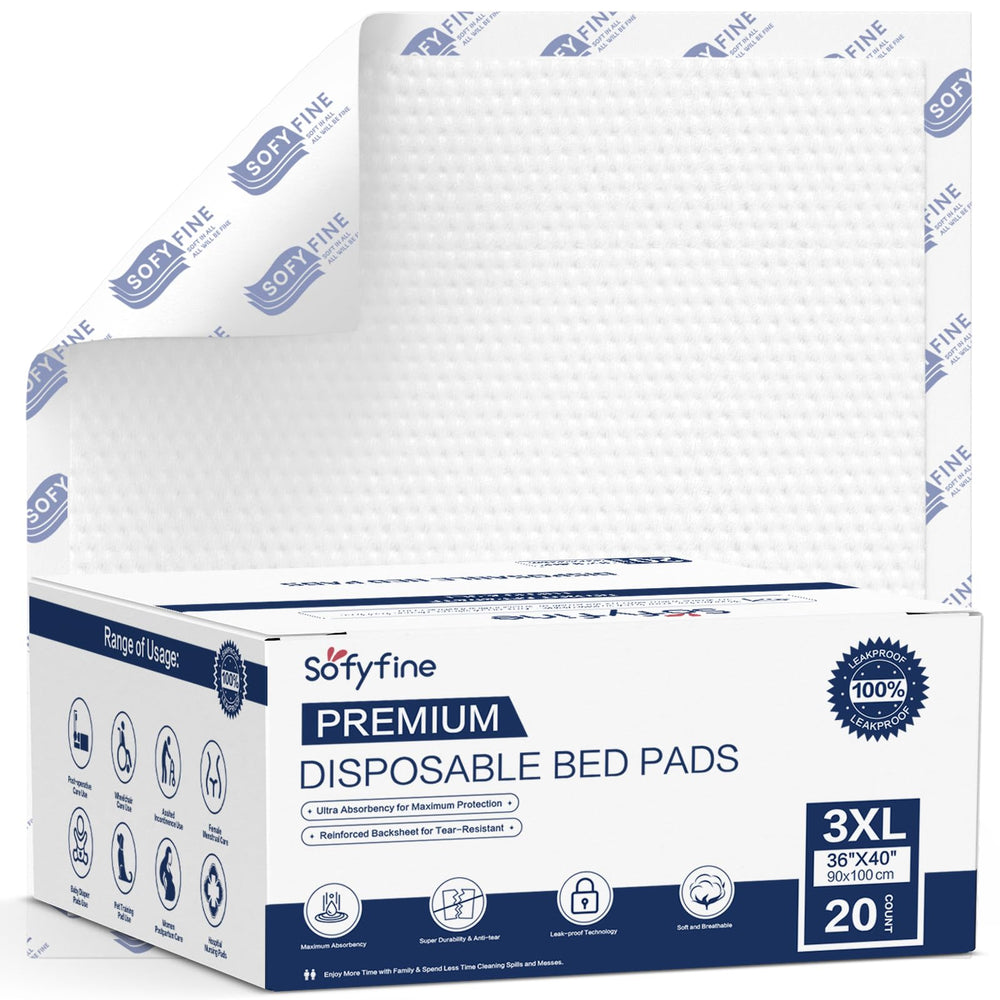 SOFYFINE empaque frontal muestra tamaño 3XL y protección amplia