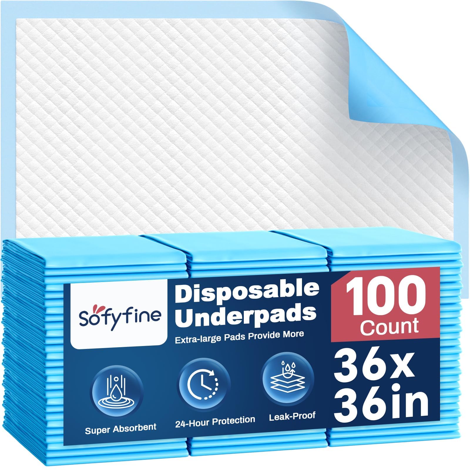 SOFYFINE paquete frontal XXL 100 unidades mostrando presentación y ahorro