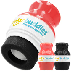 Solar Buddies frontal del envase rojo y negro mostrando diseño práctico