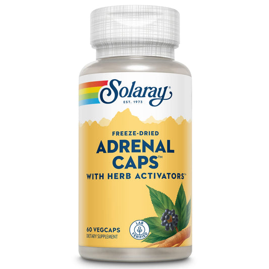 SOLARAY Adrenal Caps botella-vertido toma rápida para energía diaria