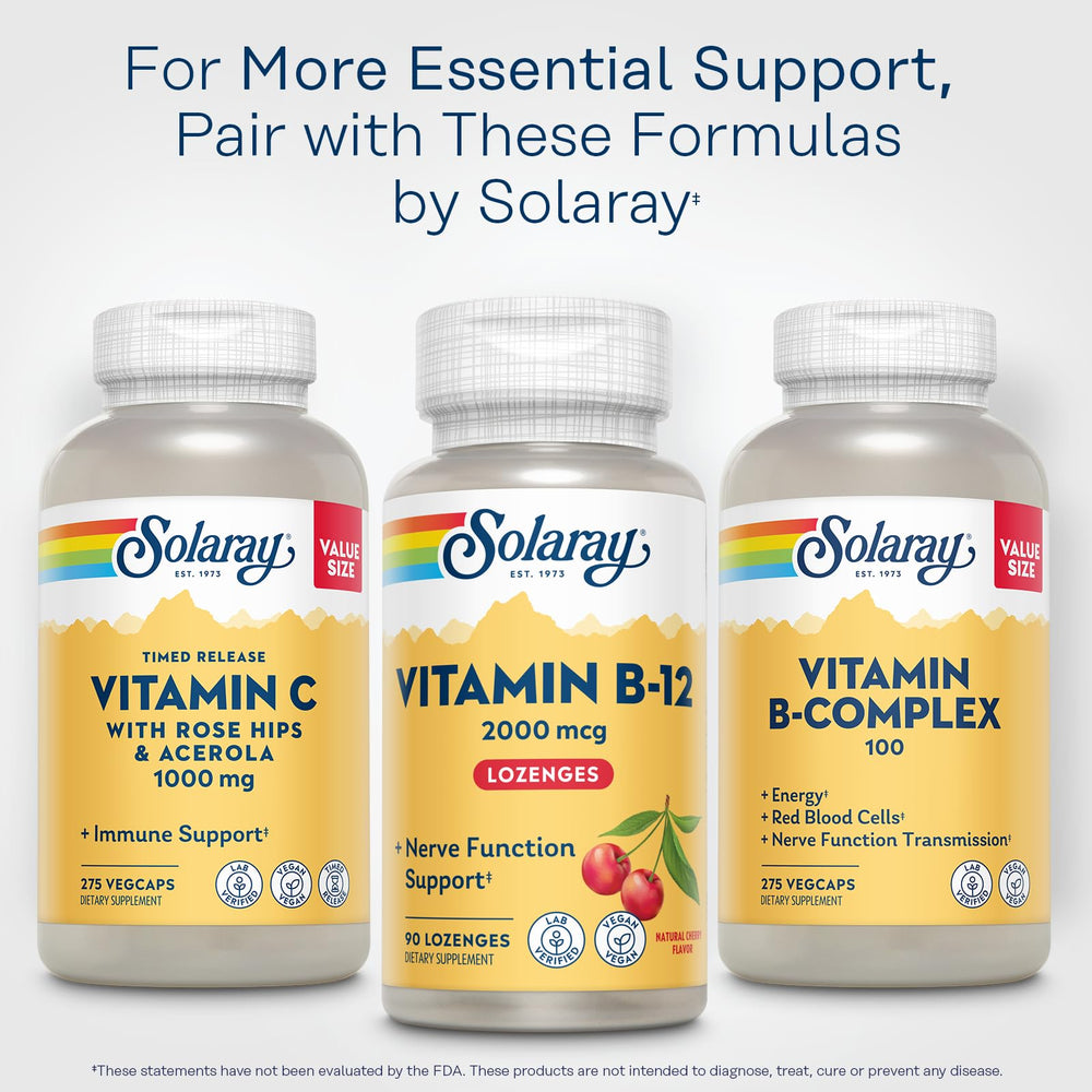 SOLARAY pastillas junto a desayuno saludable, apoyo a rutina diaria