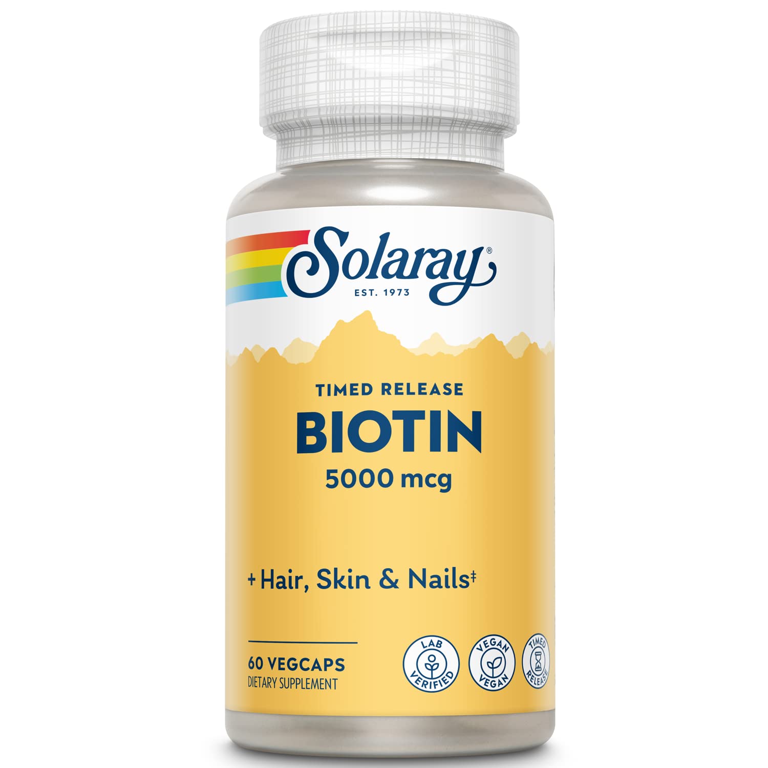 SOLARAY primera plana de cápsula vegana mostrando textura y pureza