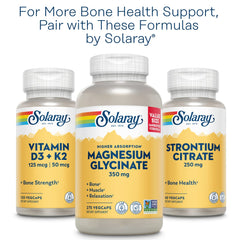 SOLARAY Calcio-Magnésio Citrato 1:1, caja con datos de nutrientes