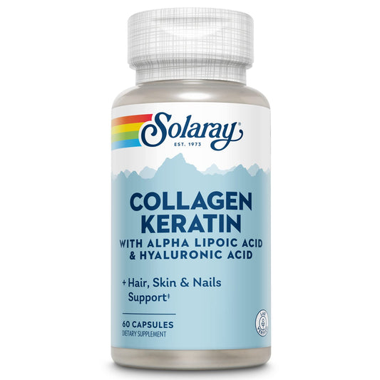 SOLARAY Collagen Keratin cápsulas para cabello, piel y uñas.