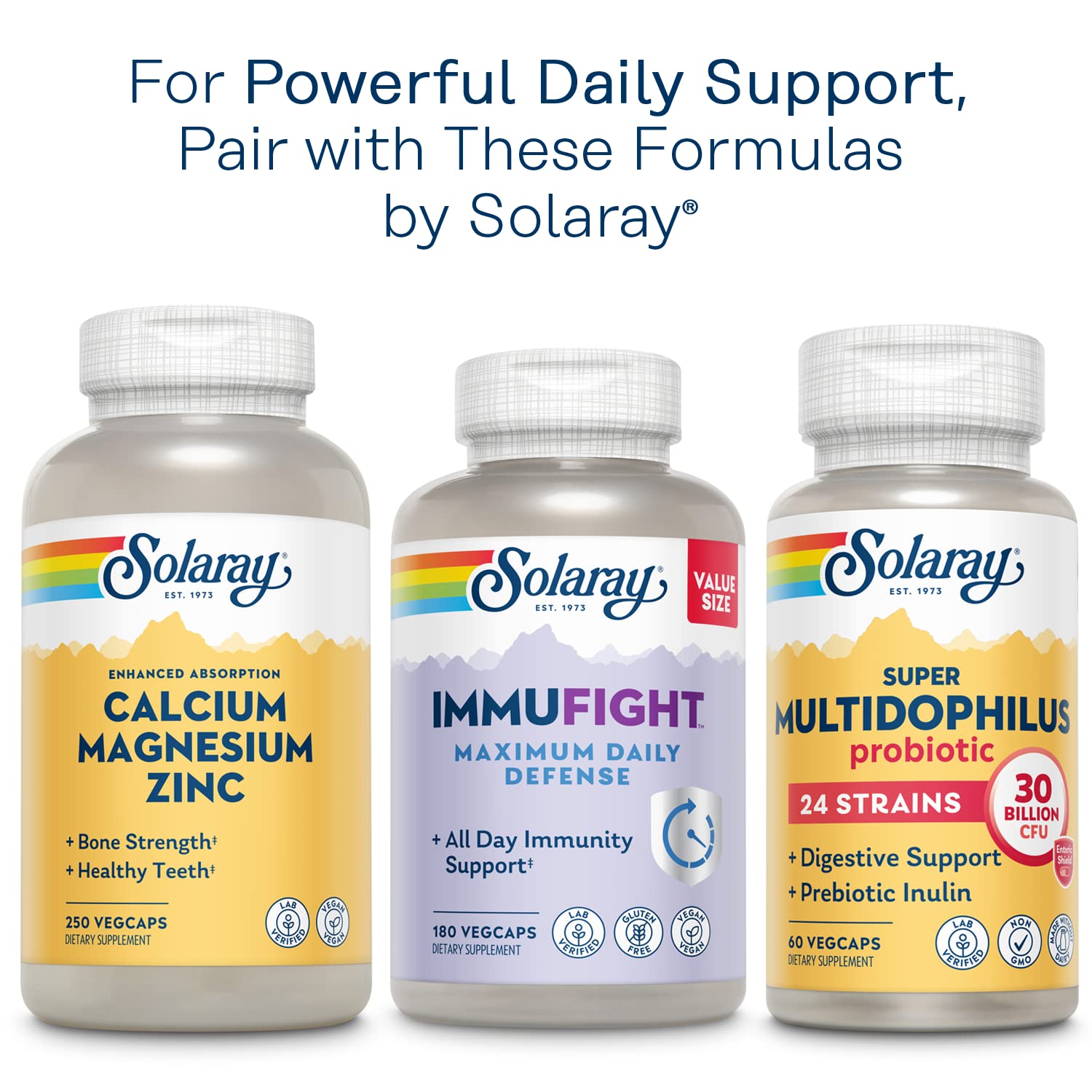 SOLARAY detalle de CoQ10 y vitaminas resaltando soporte antioxidante