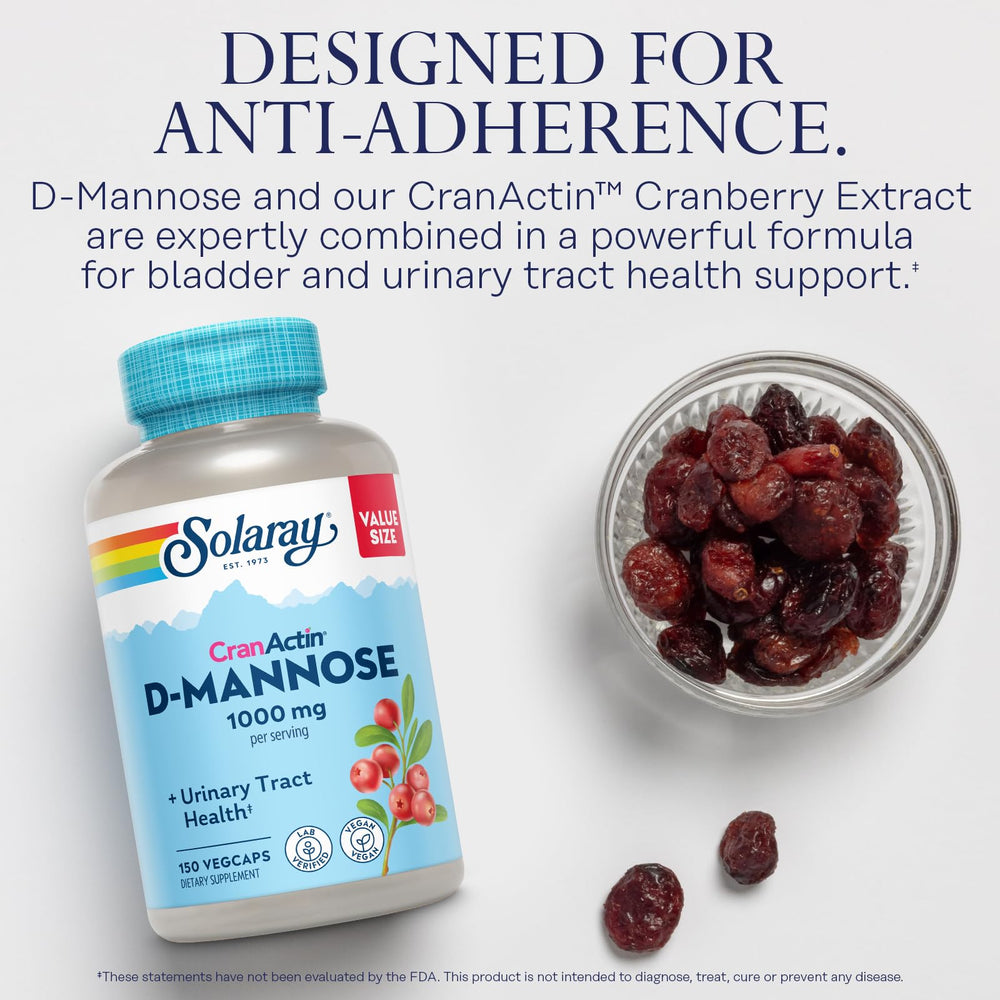 SOLARAY CranActin Cranberry Extract bottle – cranberry blend may support urinary health.