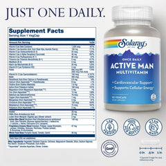SOLARAY detalle de etiqueta con ingredientes clave y beneficios claros para la salud
