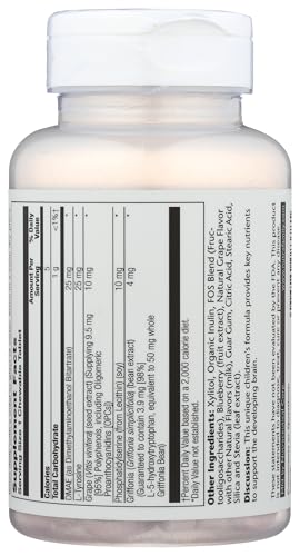 SOLARAY Enfoque para Niños, etiqueta frontal, nutrientes clave para la vida diaria