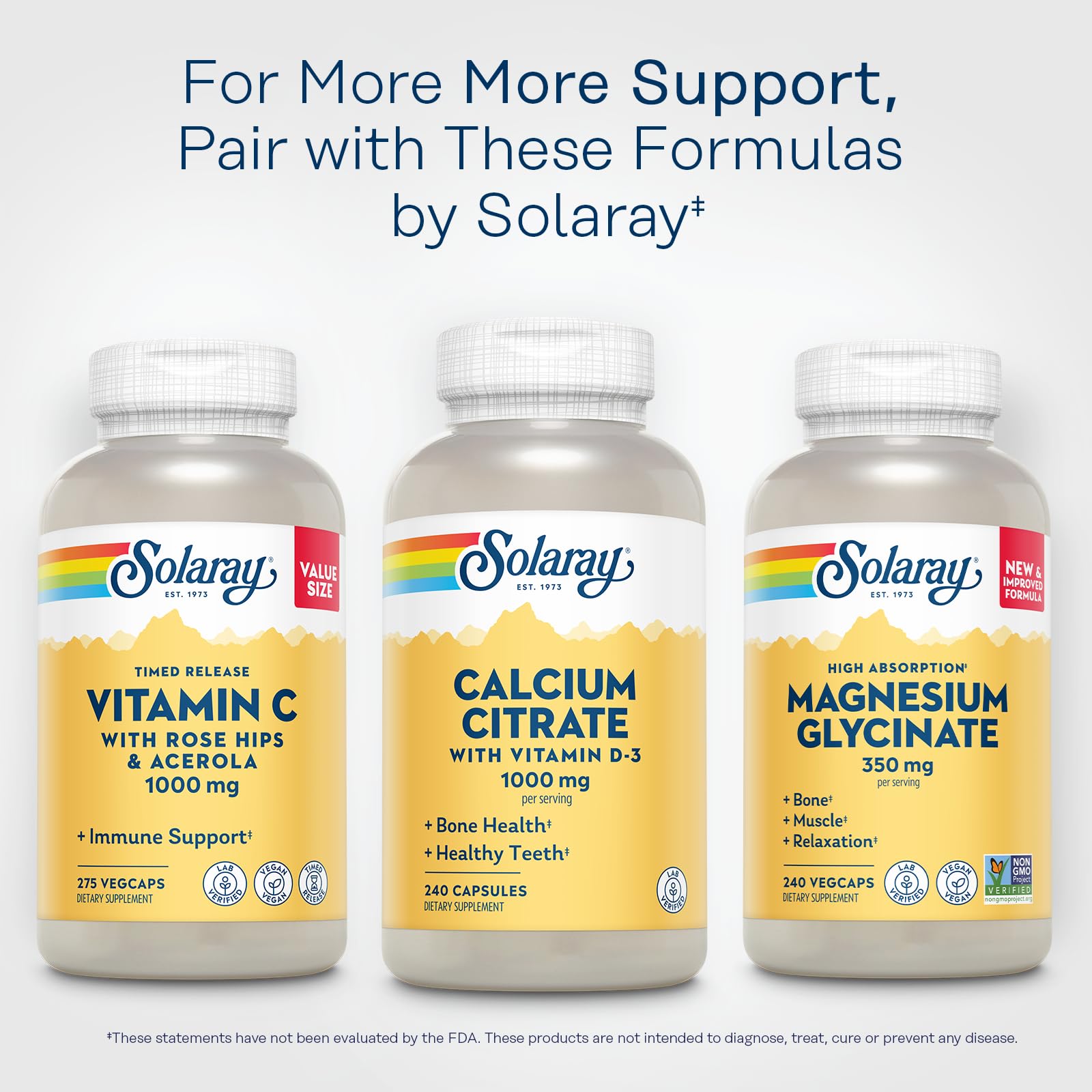 SOLARAY producto en escena de vida sana, apoyo nutricional visible