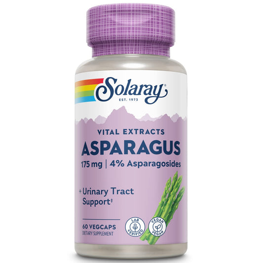 SOLARAY esparrago rizoma extracto 175 mg cápsulas veganas para apoyo digestivo