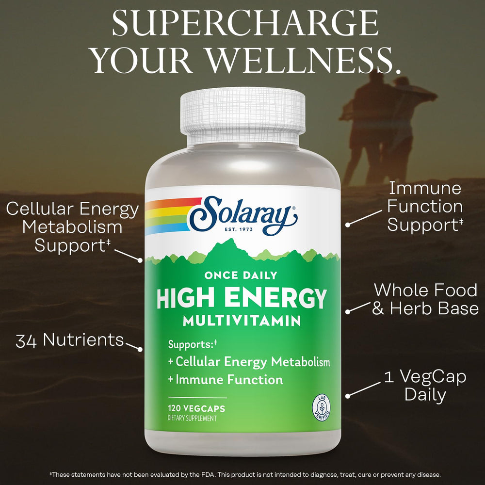 SOLARAY etiqueta con información nutricional visible, transparencia y confianza