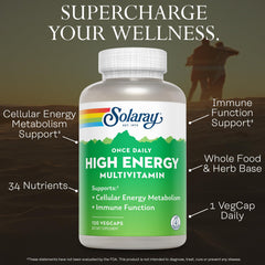 SOLARAY etiqueta con información nutricional visible, transparencia y confianza