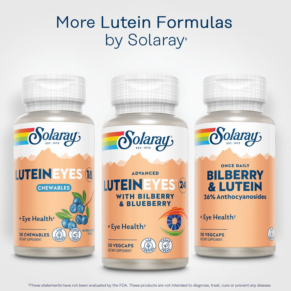 SOLARAY etiqueta nutricional y certificado GMP que transmite calidad y seguridad