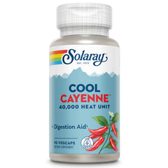 SOLARAY frasco delantero Cool Cayenne mostrando la etiqueta clara y diseño
