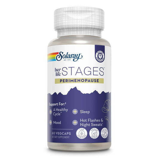 SOLARAY frasco frontal mostrando 60 VegCaps y beneficios visibles