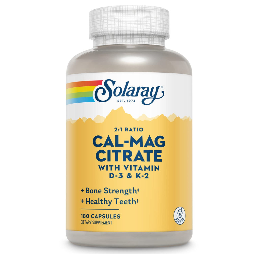 SOLARAY envase frontal mostrando 180 cápsulas y etiqueta clara
