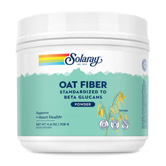SOLARAY envase frontal de Oat Fiber Powder mostrando tamaño y marca