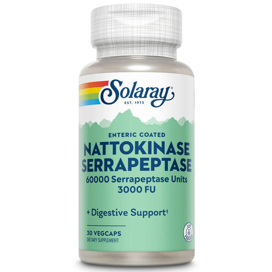 SOLARAY frasco frontal del producto mostrando la etiqueta y beneficios
