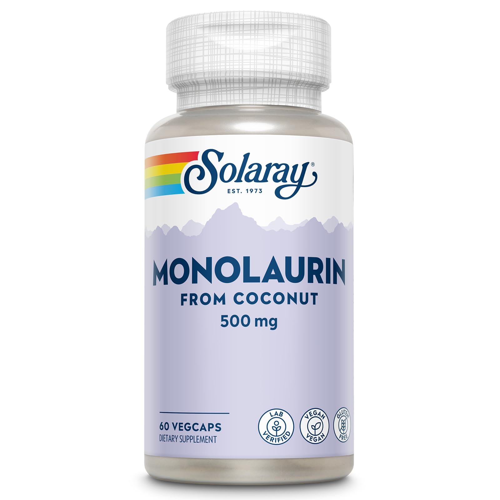 SOLARAY frasco frontal mostrando etiqueta clara y beneficios