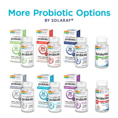 SOLARAY Multidophilus en cocina junto a alimentos saludables, apoyo digestivo diario