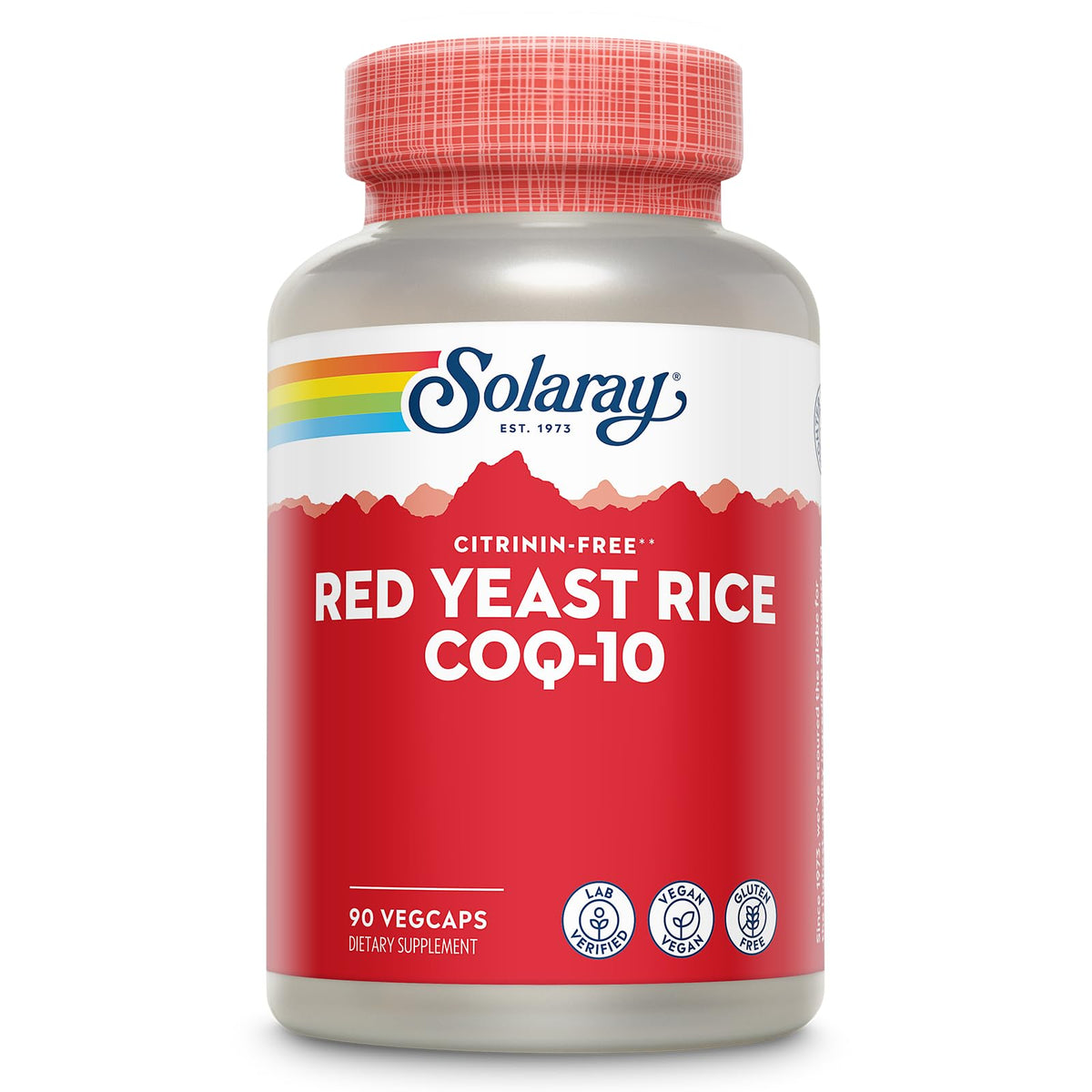 SOLARAY frasco frontal mostrando 90 VegCaps y etiqueta clara para elección informada