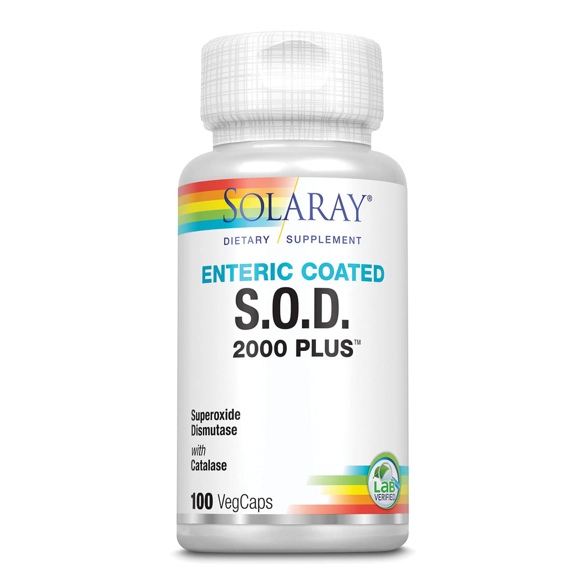 SOLARAY envase frontal mostrando S.O.D. 2000 y beneficios principales