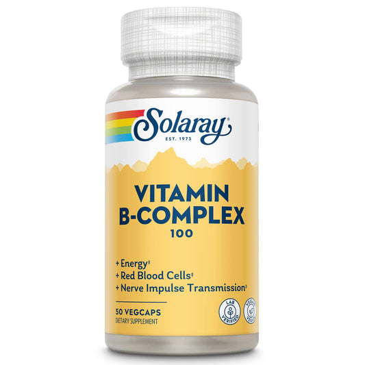 solaray complejo de vitamina b: cápsulas para energía diaria y metabolismo.