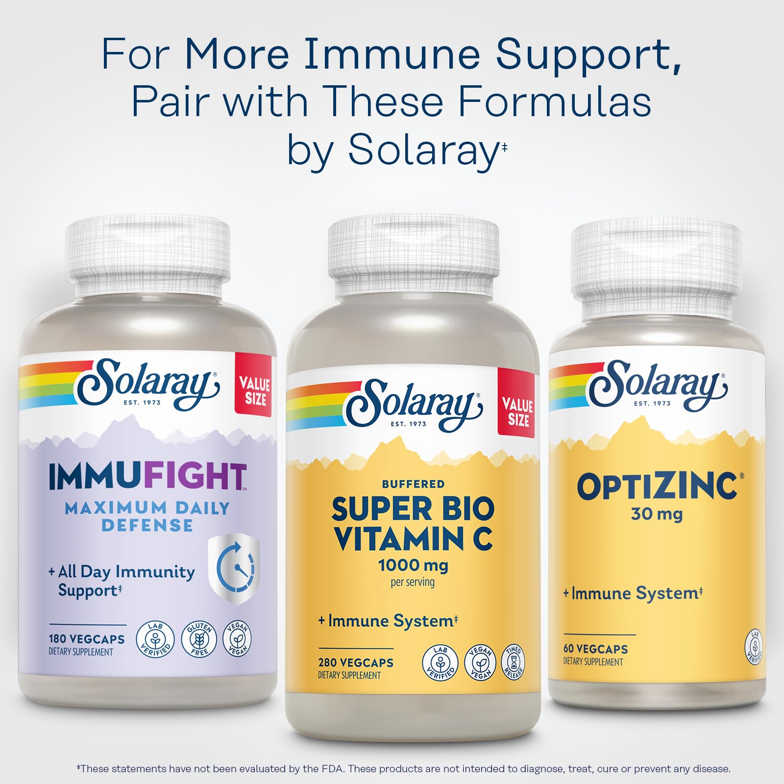 SOLARAY etiqueta con información nutricional visible para mayor confianza