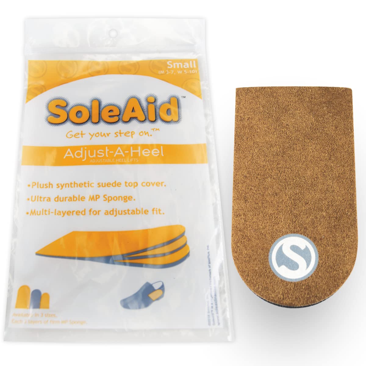 SoleAid close-up de capas de neopreno que ofrecen amortiguación superior