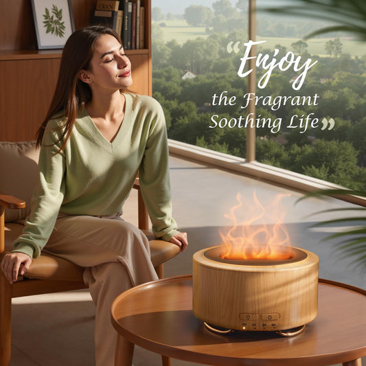 SOLEILHOME detalle del efecto llama realista que crea ambiente cálido