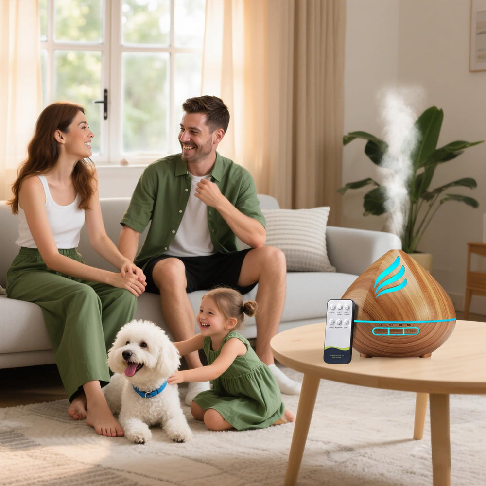 SOLEILHOME difusor iluminado por la noche creando ambiente relajante