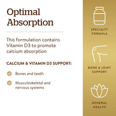 Solgar etiqueta Calcium Citrate con D3: información clara para apoyo musculoesquelético