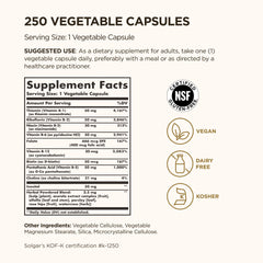 Primer plano de cápsula Solgar B-Complex 50 para ver textura y pureza del producto