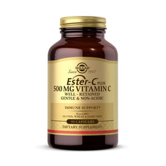 Solgar Ester-C Plus frente del envase mostrando marca y cantidad