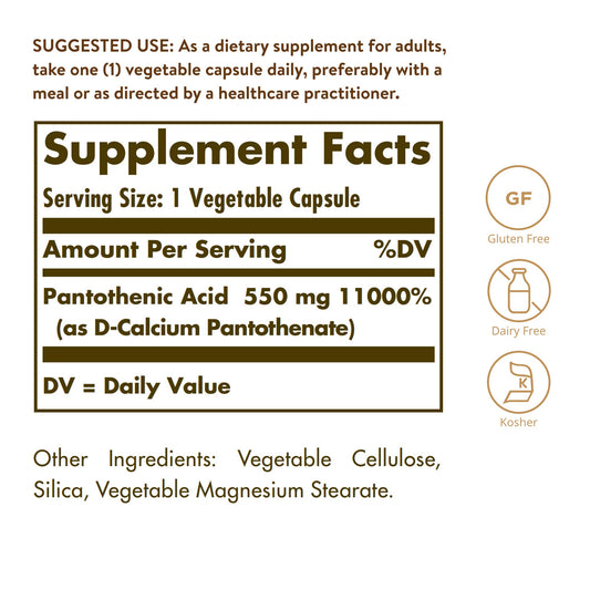 Solgar etiqueta detallada con información de dosis y ingredientes