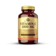 Solgar etiqueta de información nutricional indicando 1000 mg por cápsula