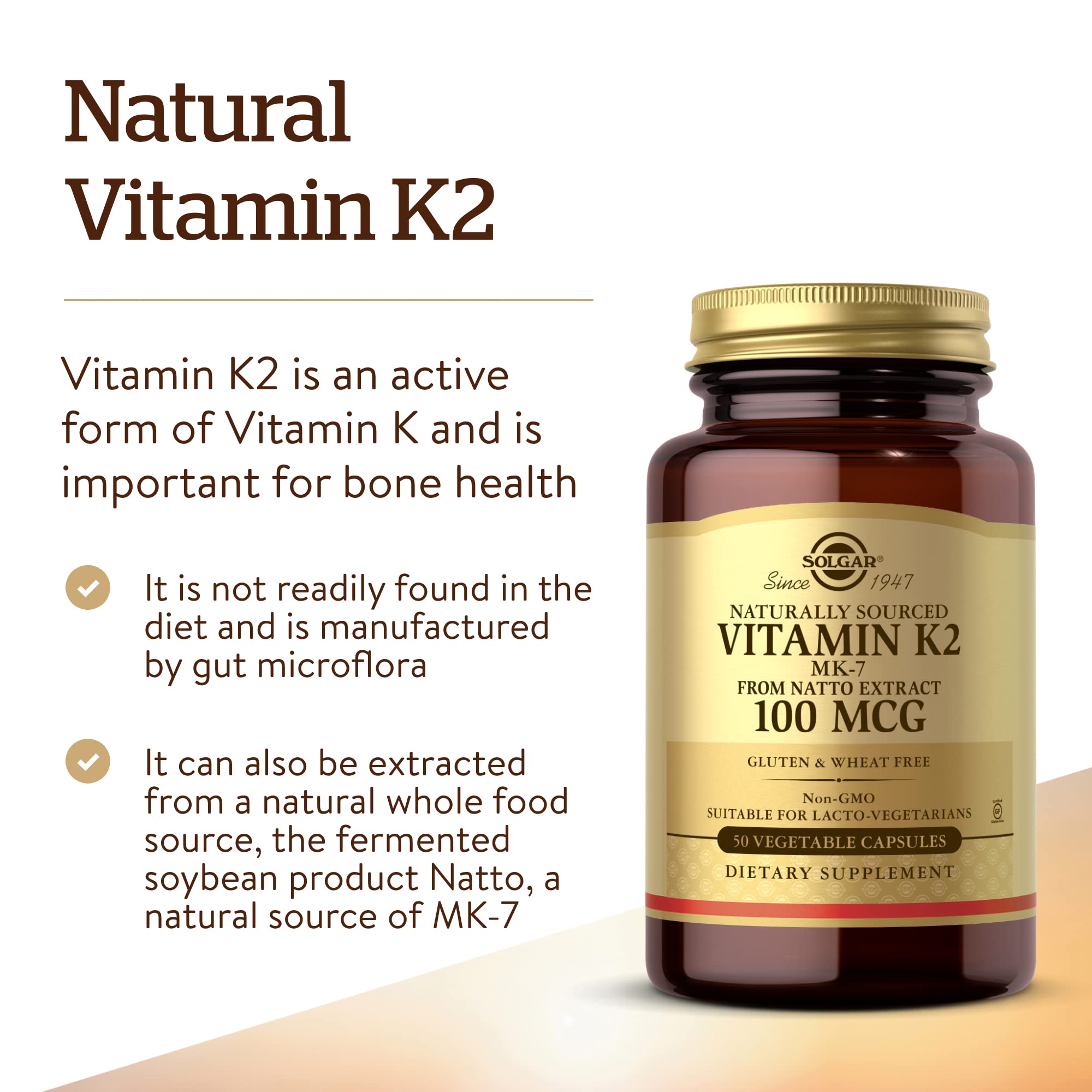 Solgar natto extracto en cucharilla, origen natural del MK-7