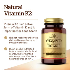 Solgar natto extracto en cucharilla, origen natural del MK-7