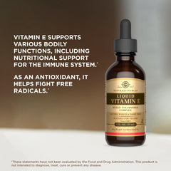 Solgar Liquid Vitamin E comparación de tamaño del frasco 2 fl oz portátil