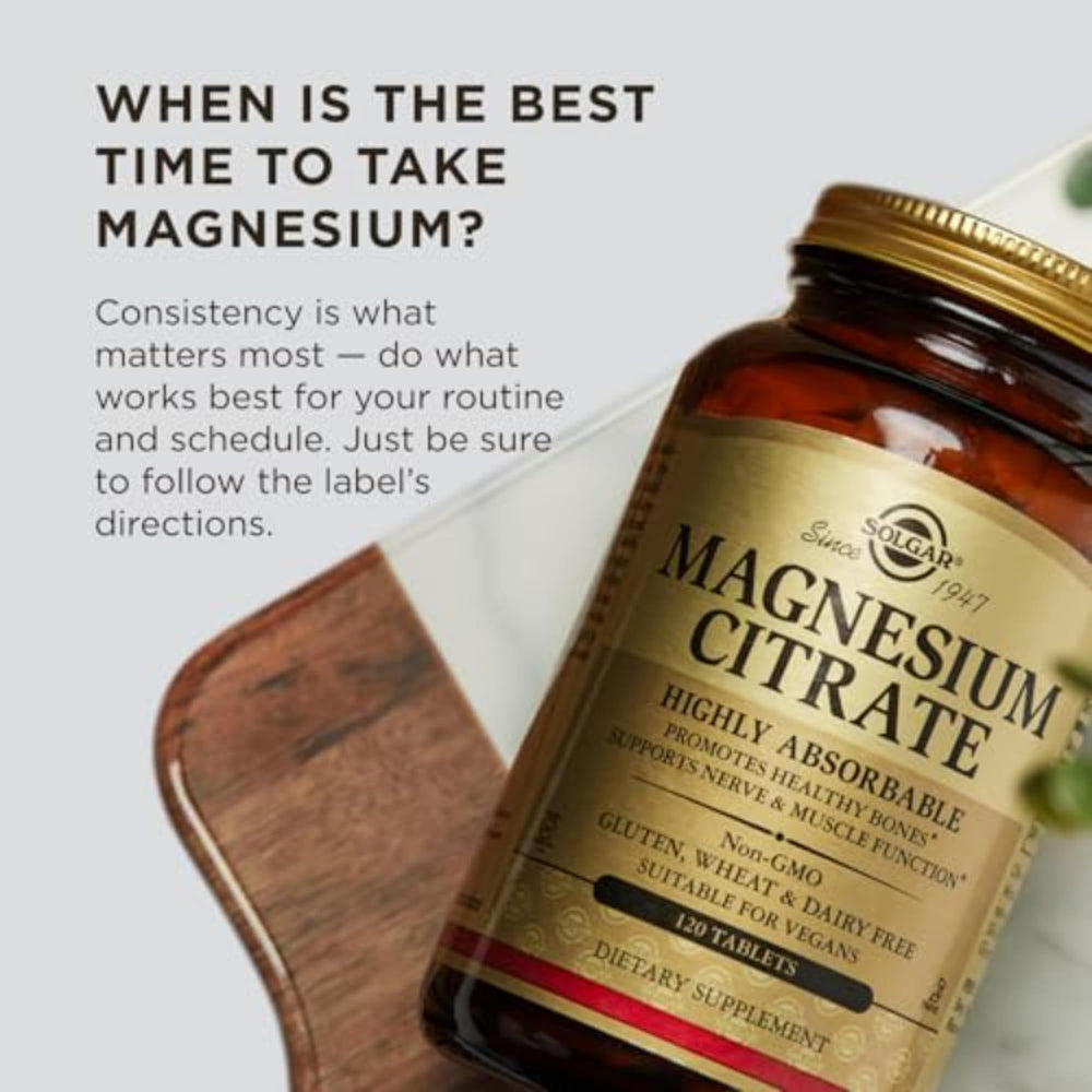 Solgar magnesio citrato etiqueta con ingredientes y certificaciones claras