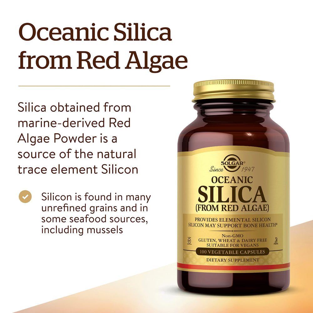 Solgar polvo de alga roja en cuchara, origen natural y pureza visible
