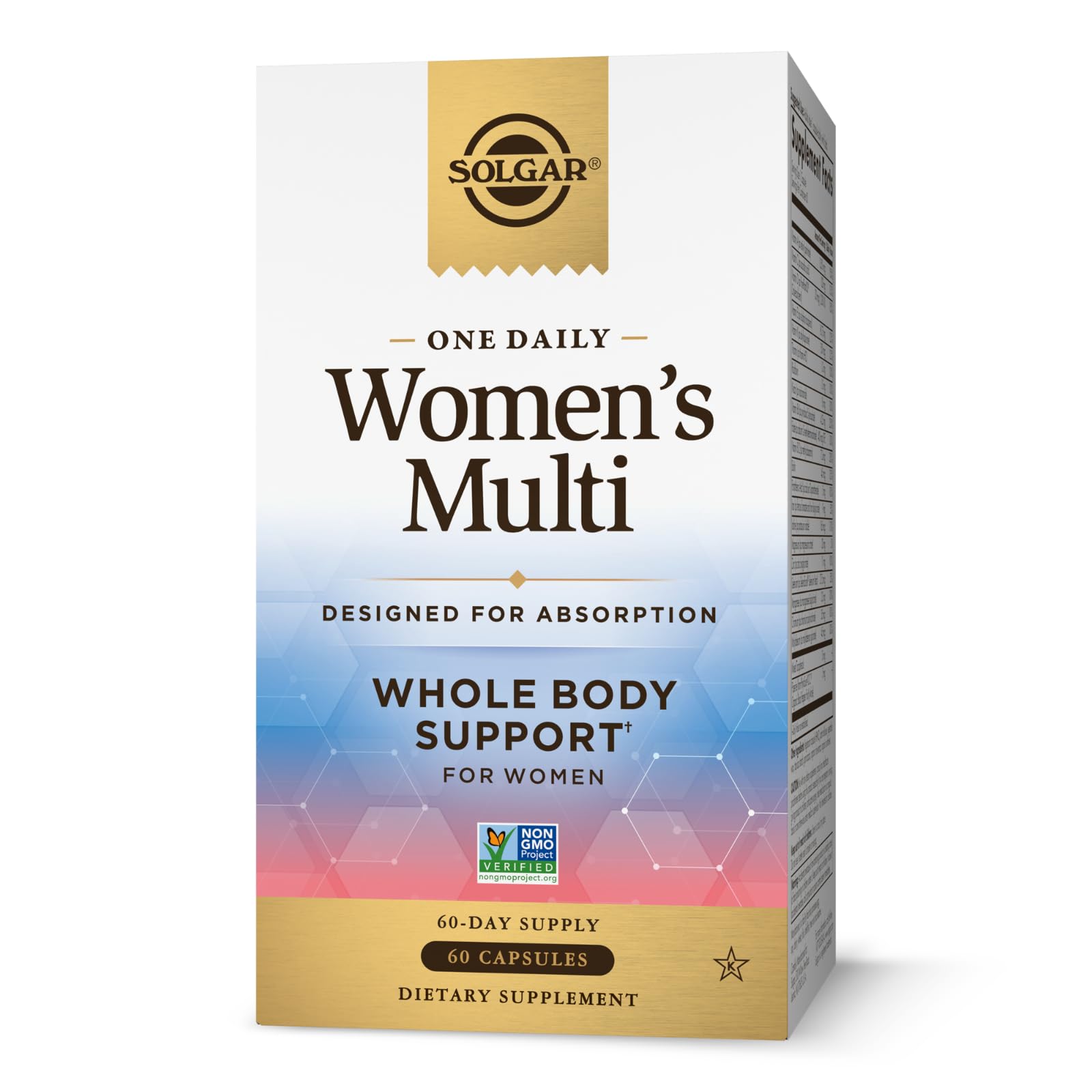 Solgar One Daily Women's Multi bote frontal mostrando la marca y beneficios en etiqueta