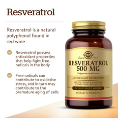 Solgar resveratrol polvo o extracto resaltando textura y concentración