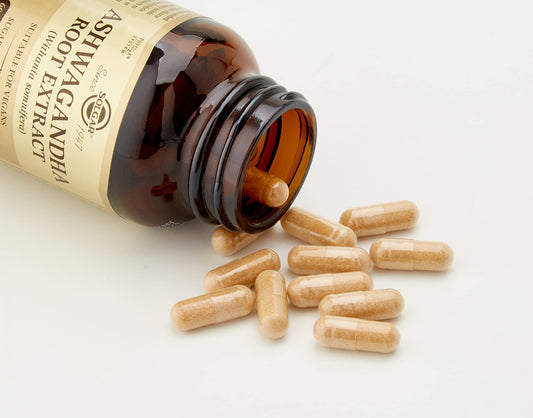 Solgar SFP Ashwagandha: etiqueta clara para uso diario.