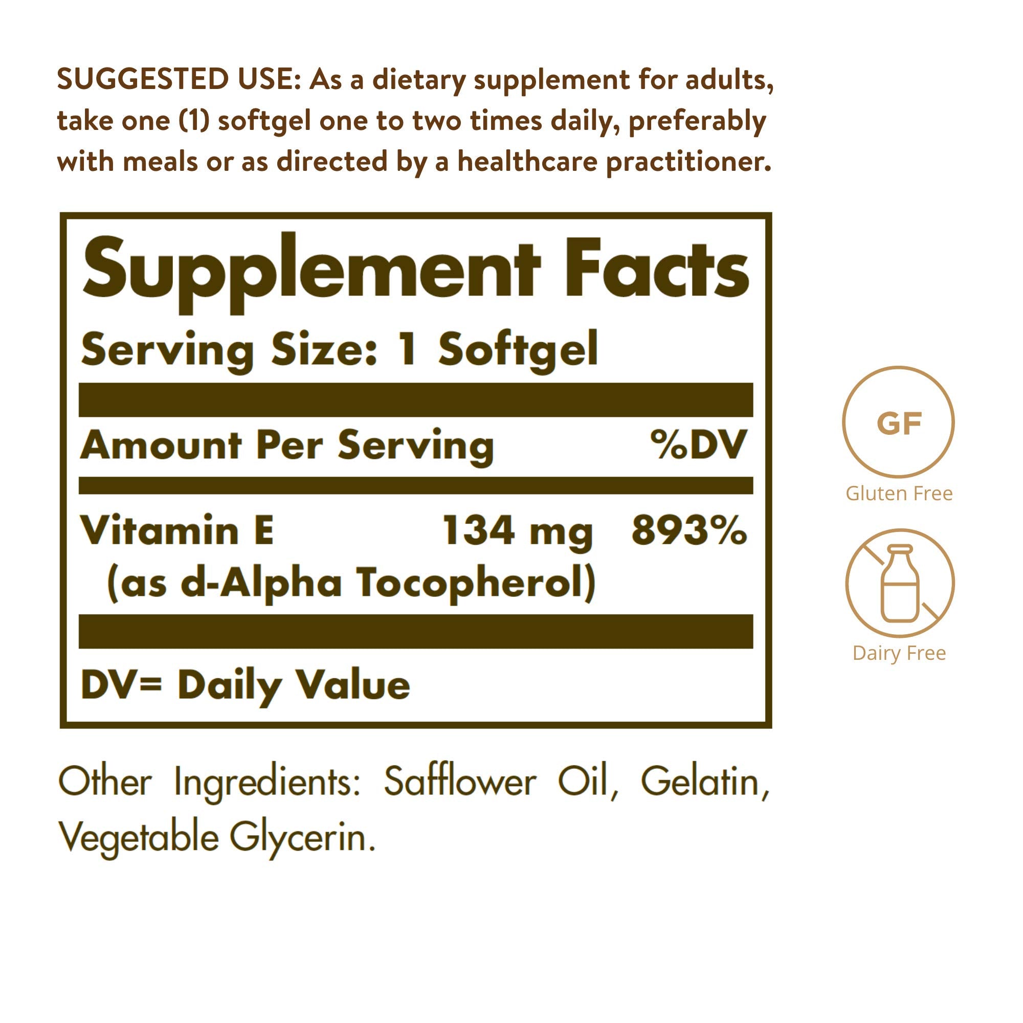 Close-up del softgel de Solgar Vitamina E mostrando textura oleosa y fácil absorción