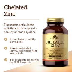 Etiqueta de Solgar zinc mostrando ingredientes y pureza vegana